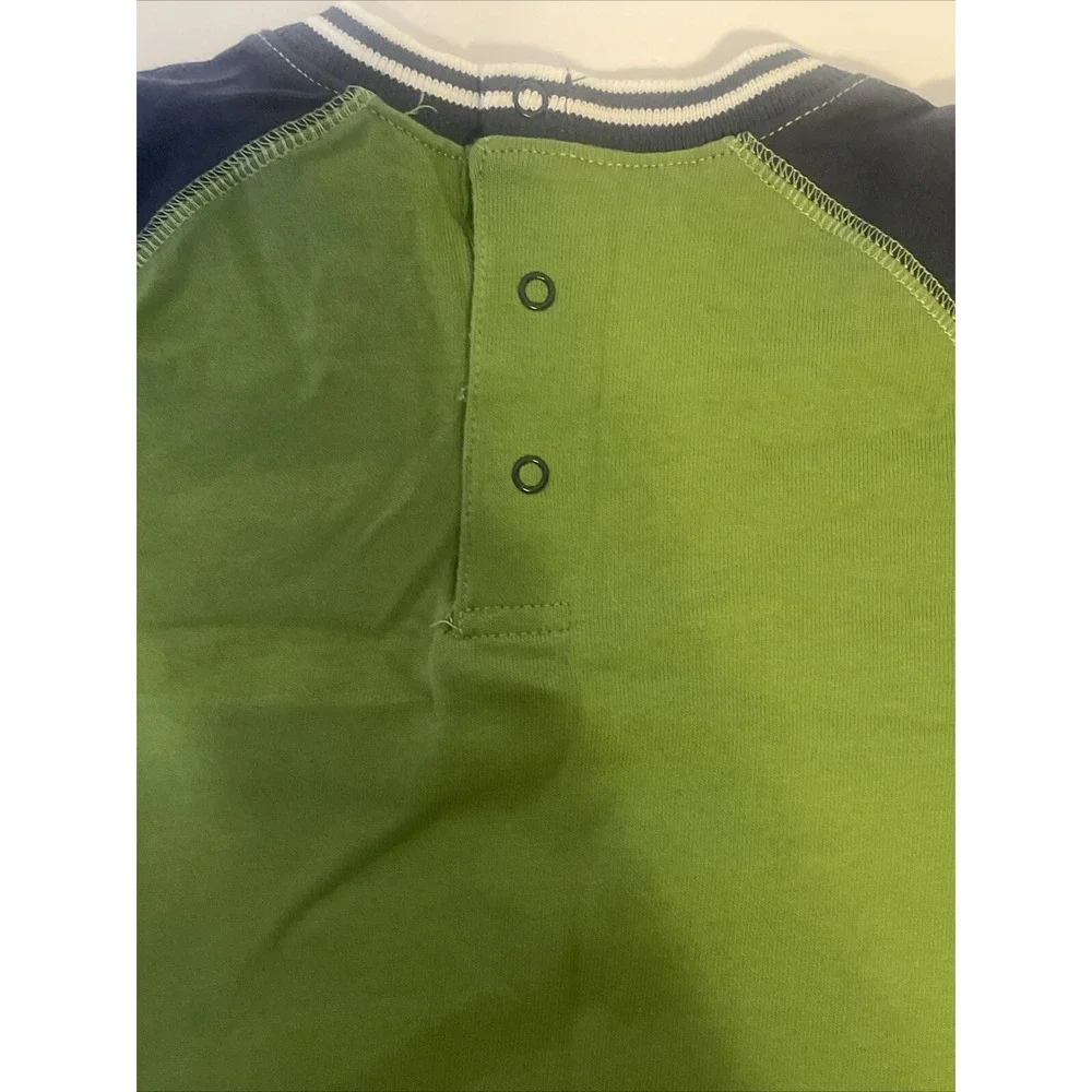 Boys Carter's Rompers: 9-12 M Baseball Navy &‎ Green Twins Triplets Quintuplets